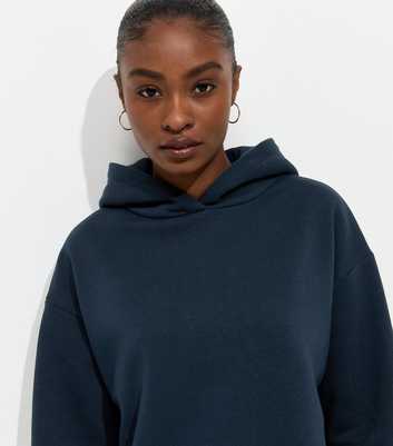 Navy Cotton Rich Long Sleeve Hoodie