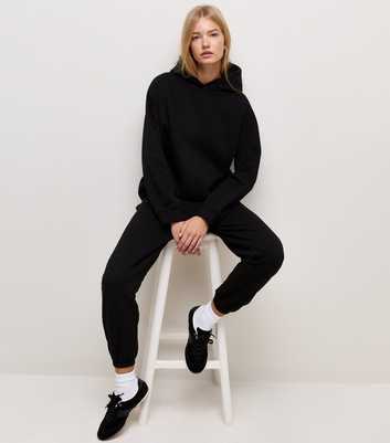 Black Cotton Rich Cuffed Joggers