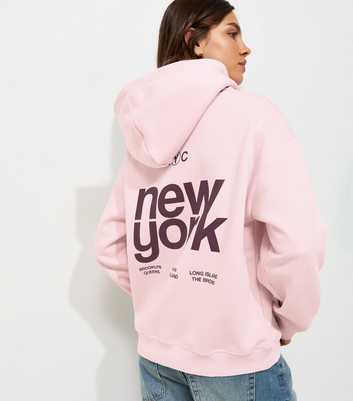 Light Pink Cotton Rich New York Hoodie