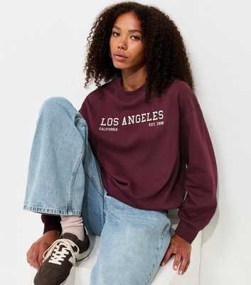 Dark Burgundy Cotton Rich Los Angeles Sweatshirt