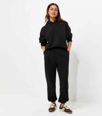 Petite Black Cotton Rich Cuffed Joggers