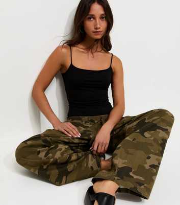 Black Slinky Square Neck Cami Top