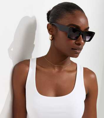 White Scoop Neck Jersey Vest Top