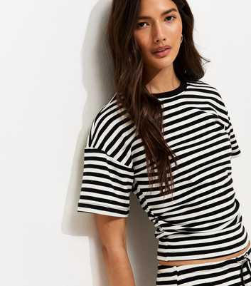 Black Striped Corset Tee