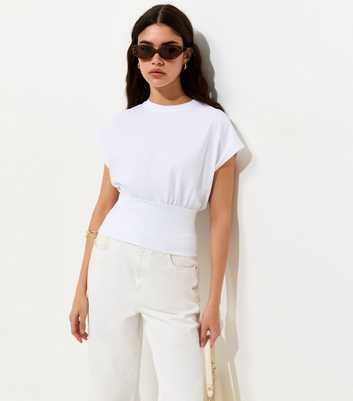 White Cotton Rich Wide Waistband T-Shirt