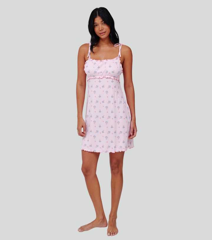 Loungeable Pink Ditsy Floral Cami Night Dress