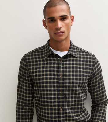 Only & Sons Black Cotton Checked Long Sleeve Shirt