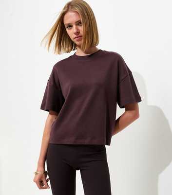 Premium Dark Brown Heavyweight Cotton Boxy Fit T-Shirt