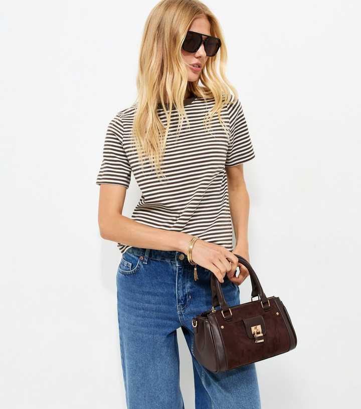 Premium Cream Heavyweight Cotton Striped T-Shirt