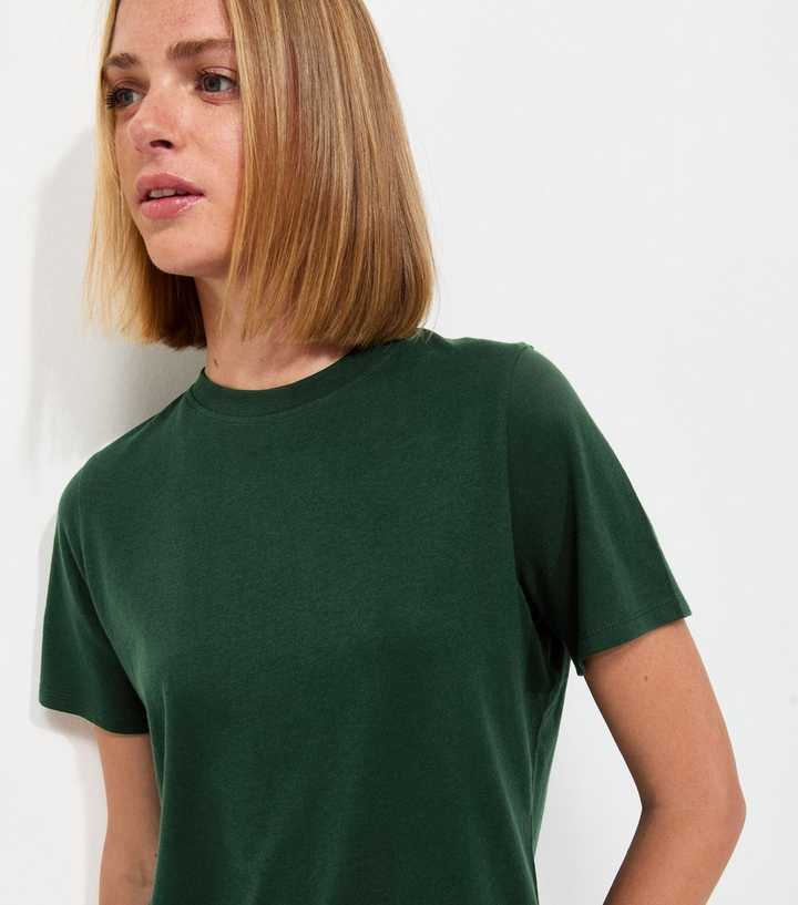 Dark Green Cotton T-Shirt