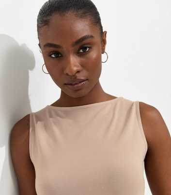 Mink Cotton Rich Slash Neck Vest Top
