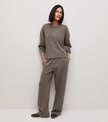 Premium Stone Front Seam Wide Leg Joggers
