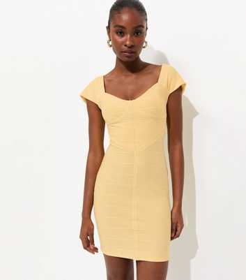 Light Yellow Bandage Mini Dress