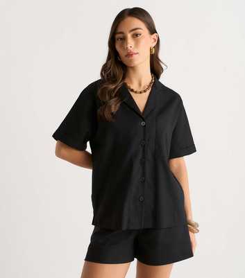 Gini London Black Button Through Shirt