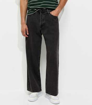 Jack & Jones Black Wide Leg Jeans