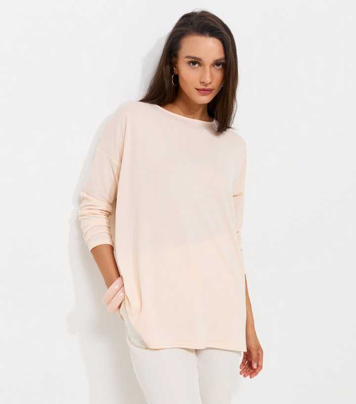 Cream Soft Touch Long Sleeve Top