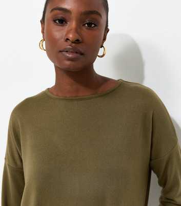 Dark Khaki Soft Touch Long Sleeve Top