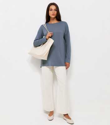 Blue Soft Touch Long Sleeve Top