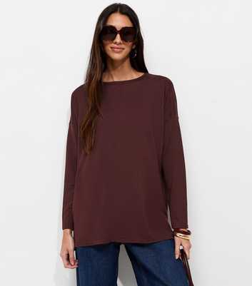 Dark Burgundy Soft Touch Long Sleeve Top