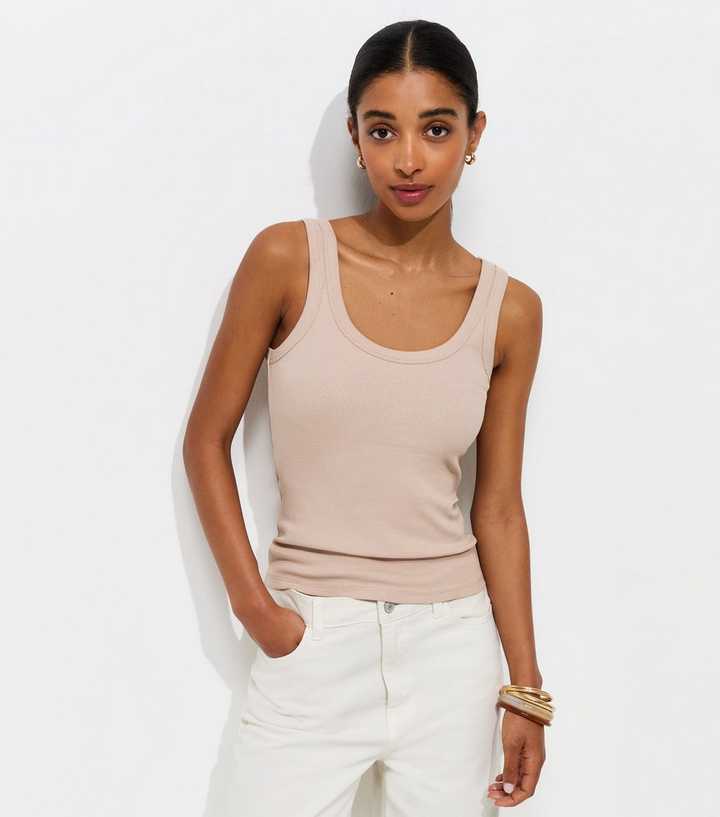Mink Cotton Rich Scoop Neck Vest Top
