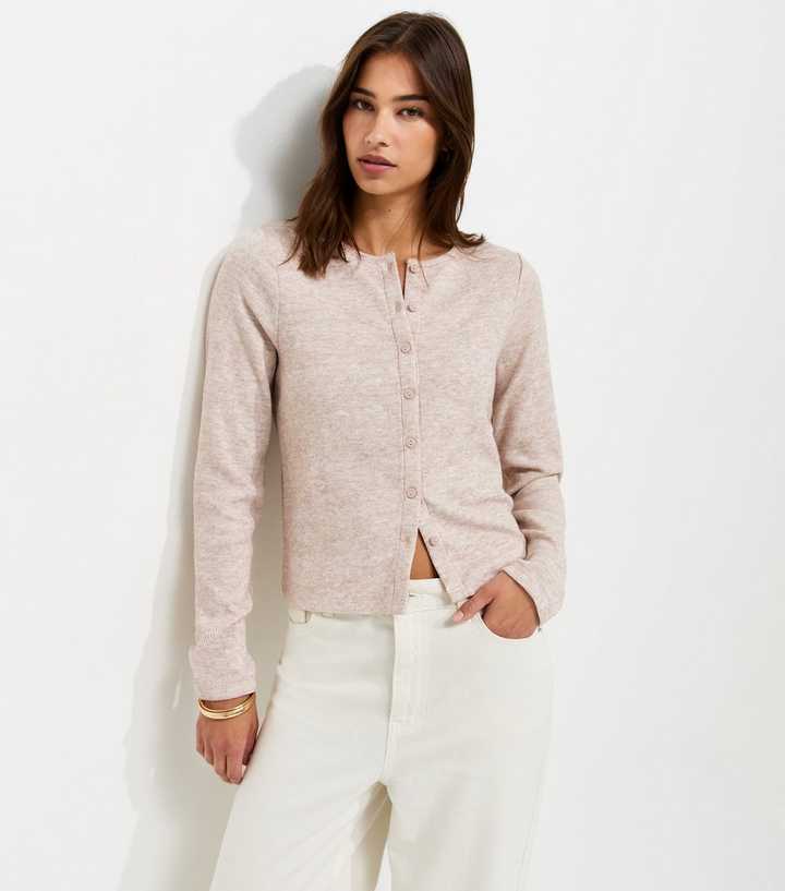 Oatmeal Soft Touch Knitted Cardigan
