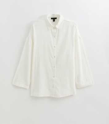 White Cotton Slub Beach Shirt