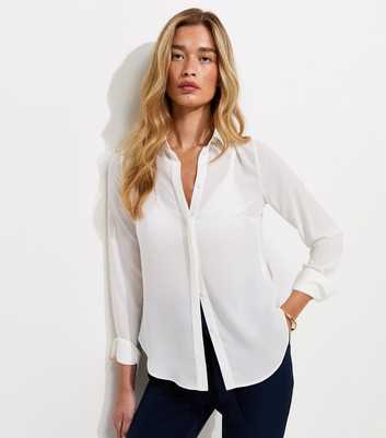 Tall White Long Sleeve Shirt