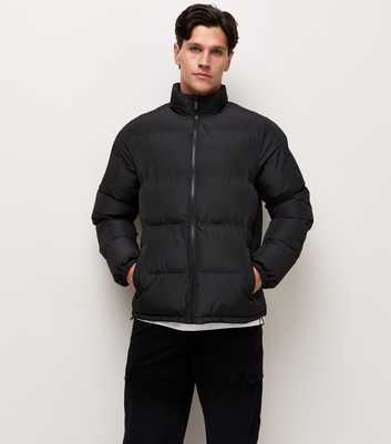 Black Heatseal Puffer Jacket
