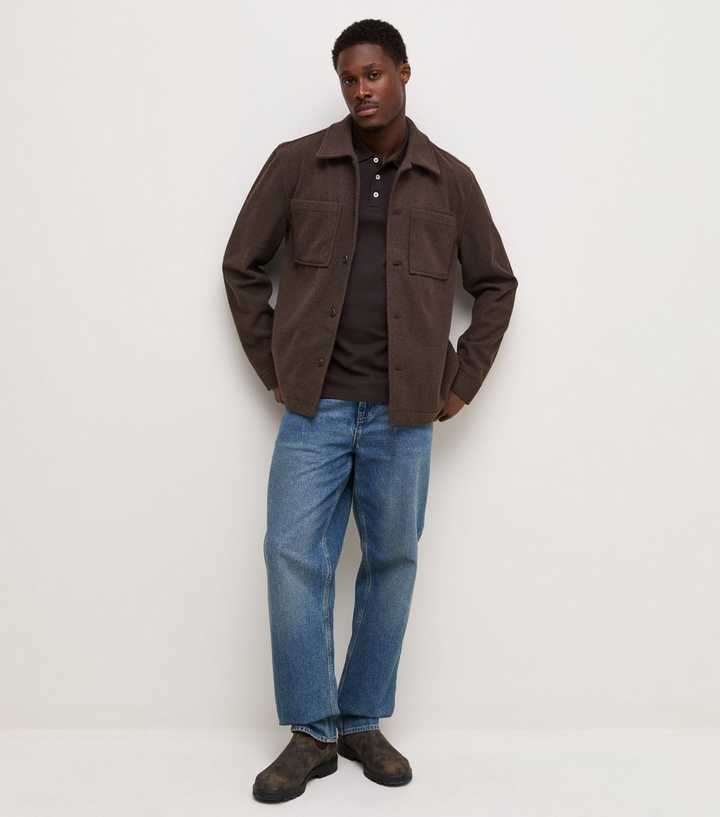 Dark Brown Button Front Shacket