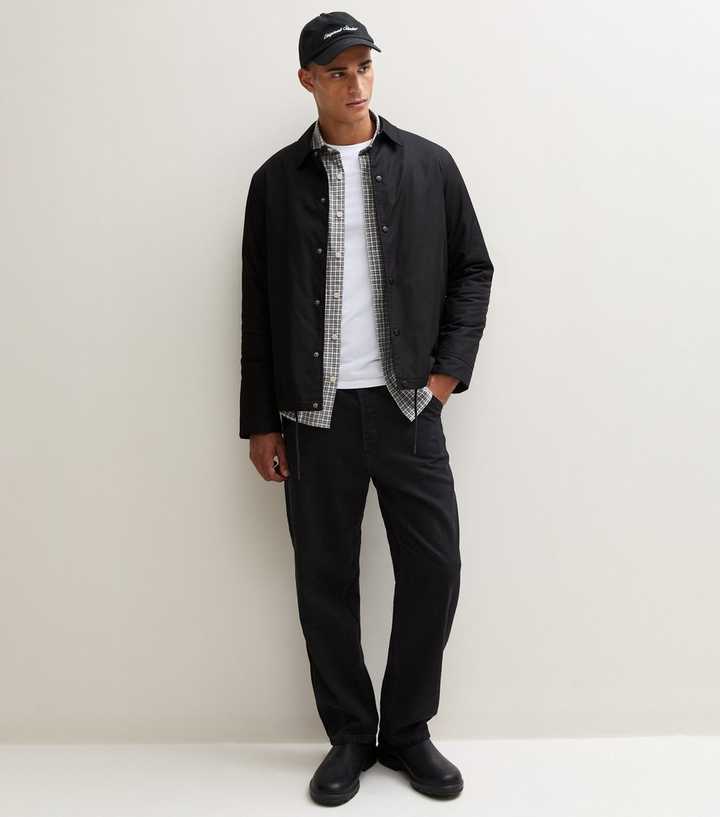 Jack & Jones Black Straight Leg Carpenter Jeans