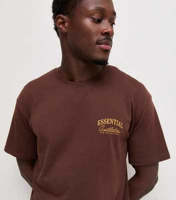 Jack & Jones Dark Burgundy Organic Cotton Essential Aesthetics T-Shirt