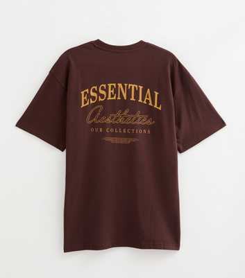 Jack & Jones Dark Burgundy Organic Cotton Essential Aesthetics T-Shirt