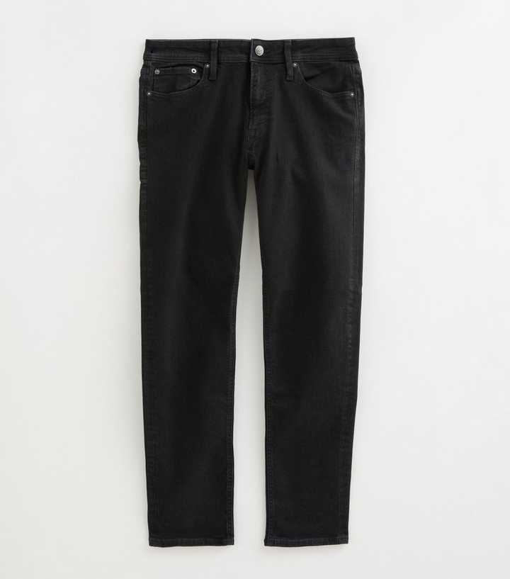Jack & Jones Black Cotton Rich Slim Fit Jeans