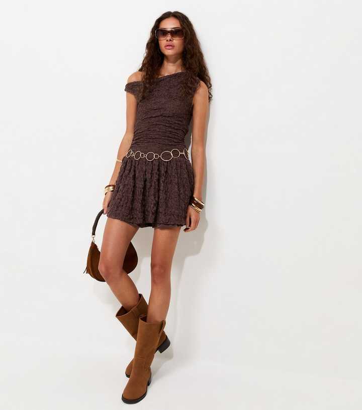 brown rara dress Brown Pink Vanilla Diamante RaRa Skirt Dress