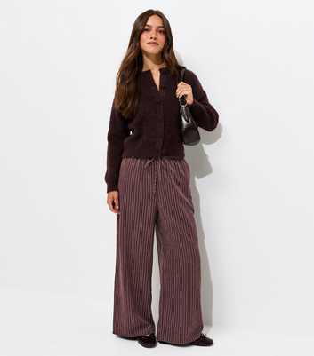 Petite Red Stripe Wide Leg Trousers
