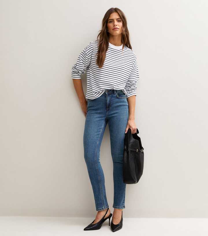 Teal Cotton Rich Slim Leg Cigarette Jeans