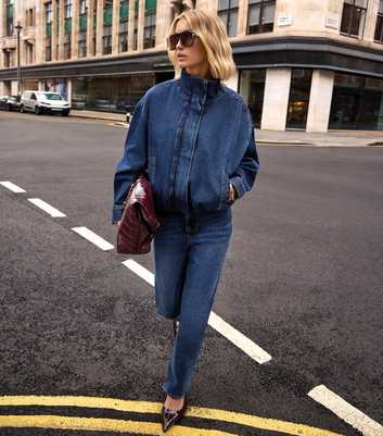 Blue Cotton Rich Cigarette Slim Leg Jeans