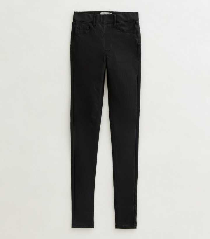 Tall Black Coated Emilee Jeggings