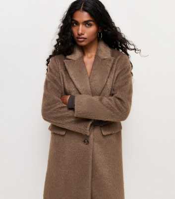 Petite Mink Faux Fur Longline Coat