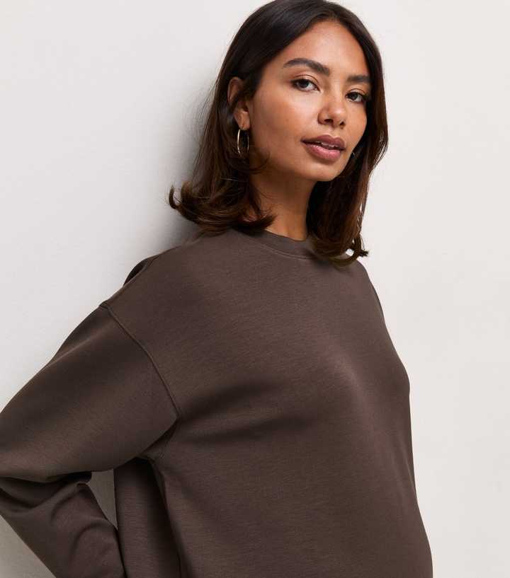 Maternity Premium Mid Brown Sweatshirt