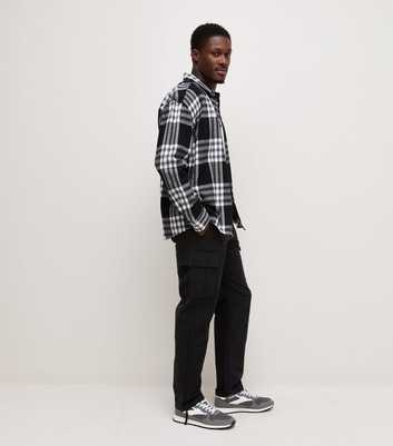 Only & Sons Black Organic Cotton Tapered Leg Cargo Trousers