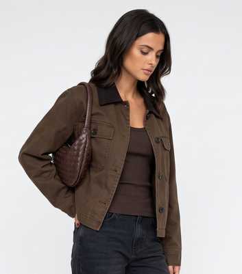 Urban Bliss Brown Wax Barn Jacket