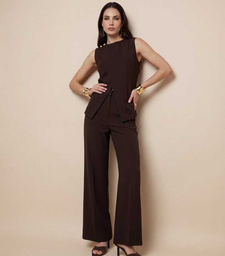 Urban Bliss Brown Crossover Waistcoat