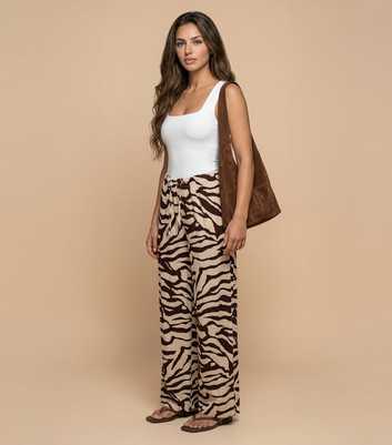 Urban Bliss Brown Zebra Trousers