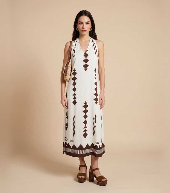 Urban Bliss Geometric Print Maxi Dress