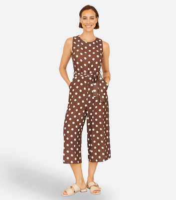 Yumi Polka Dot Culotte Jumpsuit