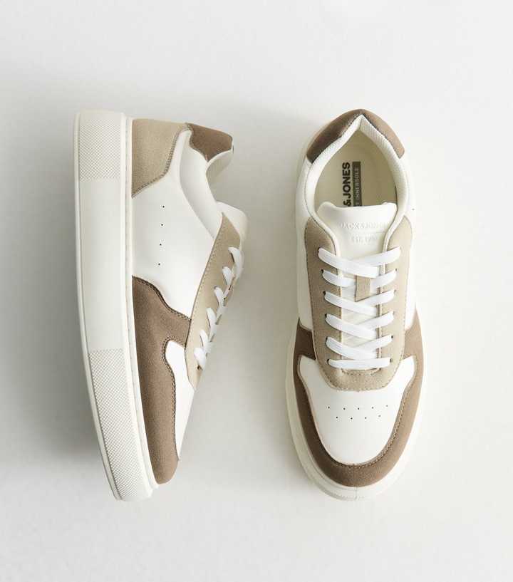 Jack & Jones White Faux Leather Aspire Dodge Trainers