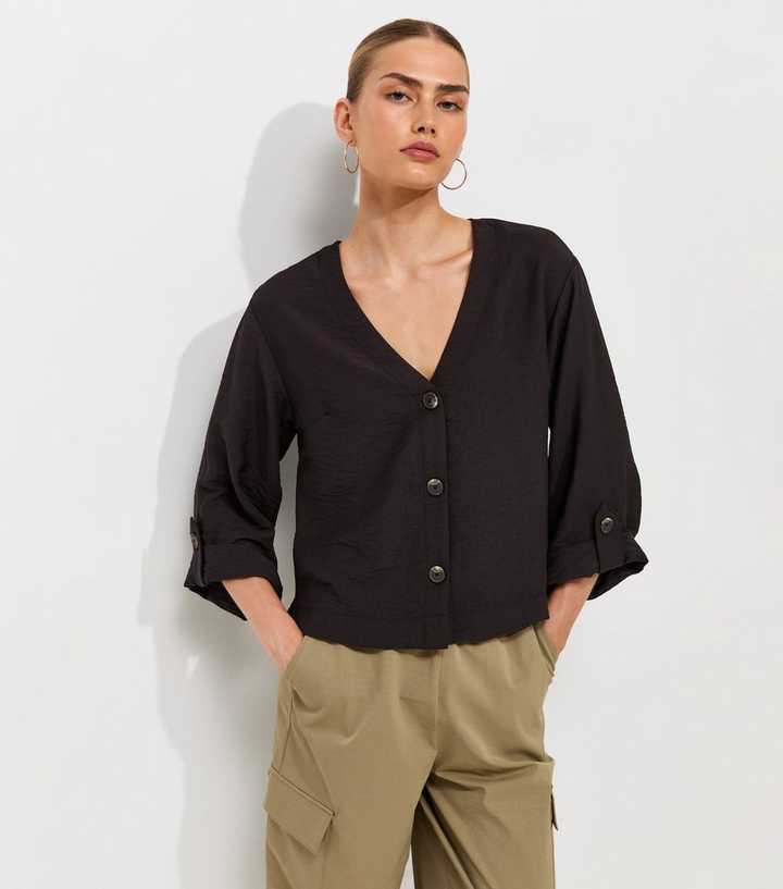 Black V-Neck Shirt