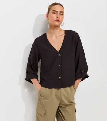 Black V-Neck Shirt