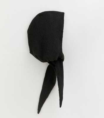 Black Hooded Scarf Bonnet
